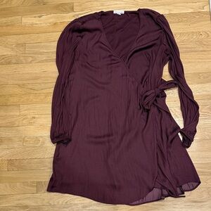 Socialite Burgundy Wrap Dress